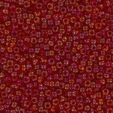 Miyuki rocailles Perlen 11/0 - Fancy lined orange red 11-3528